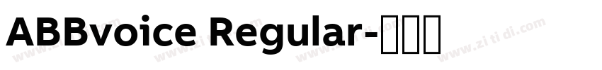 ABBvoice Regular字体转换